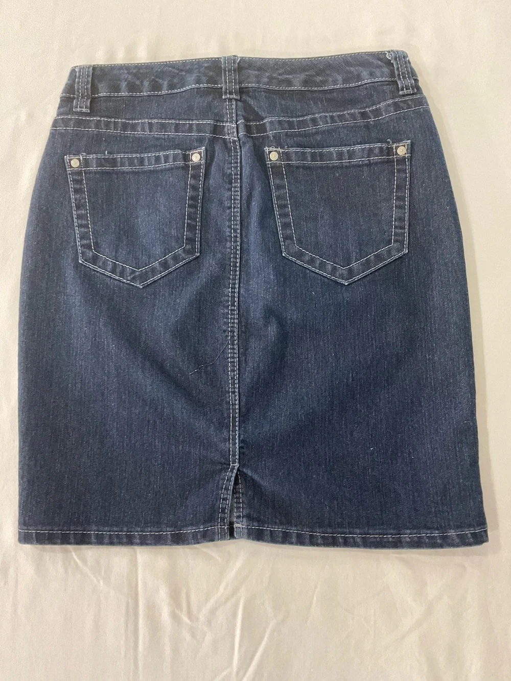 Nine West Jeans Denim Pencil Skirt Size 6/28 Dark Wash